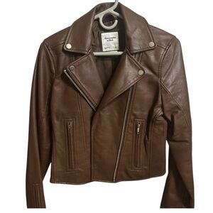 Abercrombie & Fitch Tan Leather Jacket
